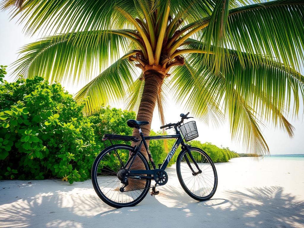 Bicycle on a Dhigurah island path